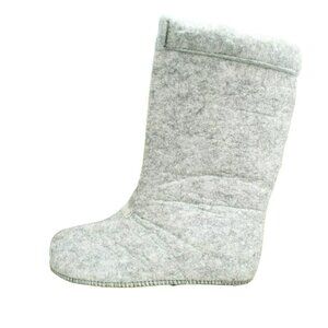 LL Bean Gray Wool Pull On Warm Replacement Boot Liner Inserts Size 4